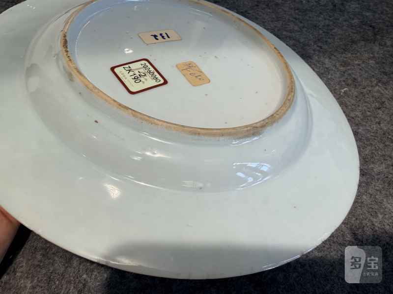 清中期  粉彩花卉纹盘 - 图6